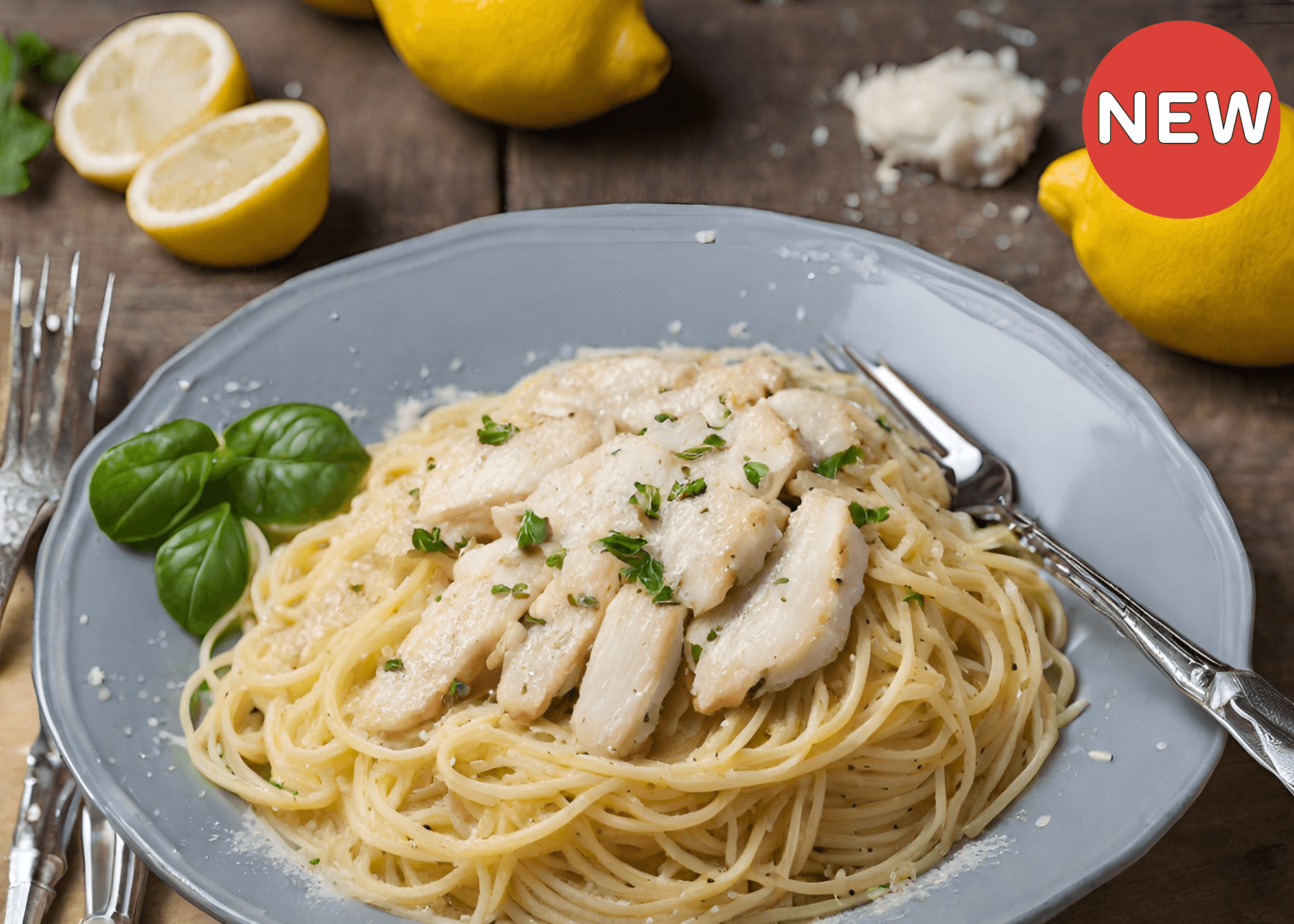 Lemon Spaghetti with Grilled Chicken
