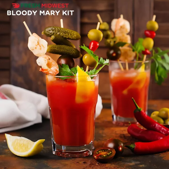 Kick off Sunday football with the ultimate Bloody Mary bar!🏈🍅

This kit is loaded with Bloody Mary mix, vodka, and a winning lineup of garnishes—celery, cheese curds, beef sticks, shrimp, and more. 🧀🍤

Build your perfect drink and score big with your game day crew! Link in bio. 
.
.
.
.
#SupportLocal #ShopSmallBusiness #FreshMidwest #GroceryDelivery #OnlineGrocery #DeliveryService #FoodDelivery #DoorStepDelivery #OnlineGroceryShopping #NoContactDelivery #ShopSmall #SmallBusiness #ShopLocal #LocalDelivery #InstaFood #DinnerIdeas #FoodGram #HomeCooking #midwest #chicago #Wisconsin #picoftheday #mealkit #dinner #healthydinner #football