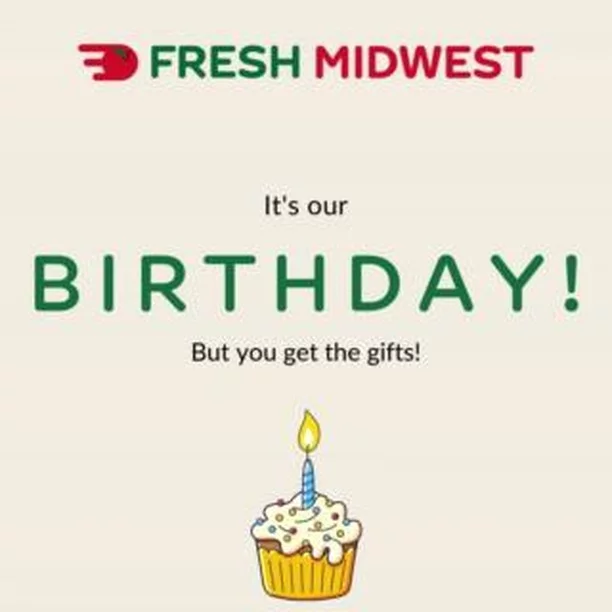 🎉 It’s our birthday, but YOU get the gifts! 🎁

Get 33% off Meal Kits, exclusive partner discounts, and FREE delivery! 🚚✨ Plus, every order comes with a special gift.

Offer valid from 10/3 to 10/16. Tap the link in our bio to start shopping now! 🛒🎂

.
.
.
#SupportLocal#ShopSmallBusiness#FreshMidwest#GroceryDelivery#OnlineGrocery#DeliveryService#FoodDelivery#DoorStepDelivery#OnlineGroceryShopping#NoContactDelivery#ShopSmall#SmallBusiness#ShopLocal#LocalDelivery#InstaFood#DinnerIdeas#FoodGram#HomeCooking#midwest#chicago#wisconsin#picoftheday#mealkit#dinner#healthydinner #lunch #backtoschool #wine #winelovers #birthday